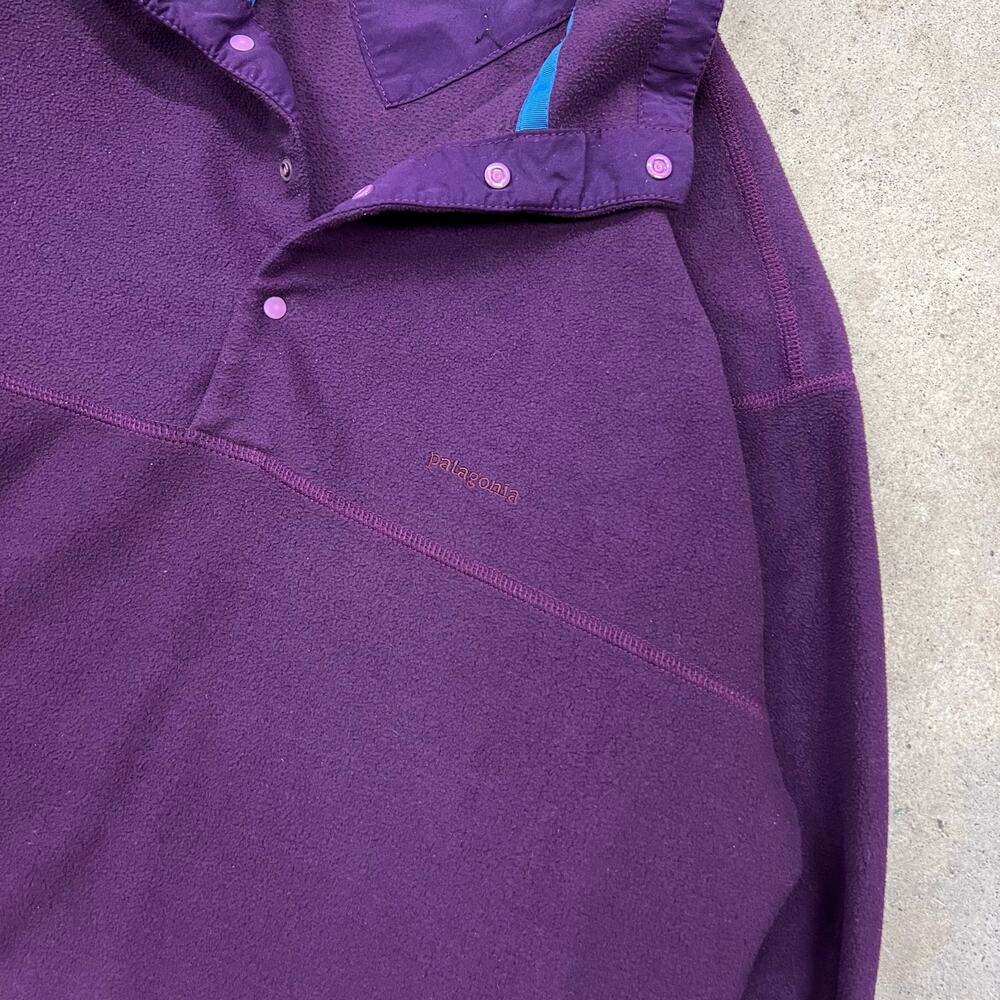 Vintage 90s Patagonia Synchilla Micro Fleece Shirt Snap T Front USA Base Layer M - Picture 4 of 8